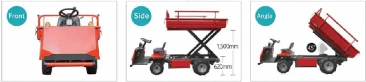 Electric Utility Trailer side view